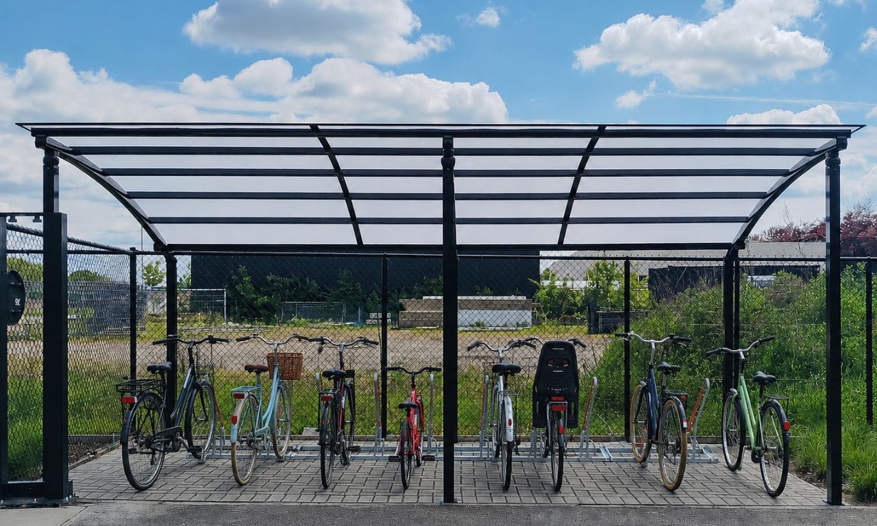 BOzARC fietsenstelling met matte overkapping