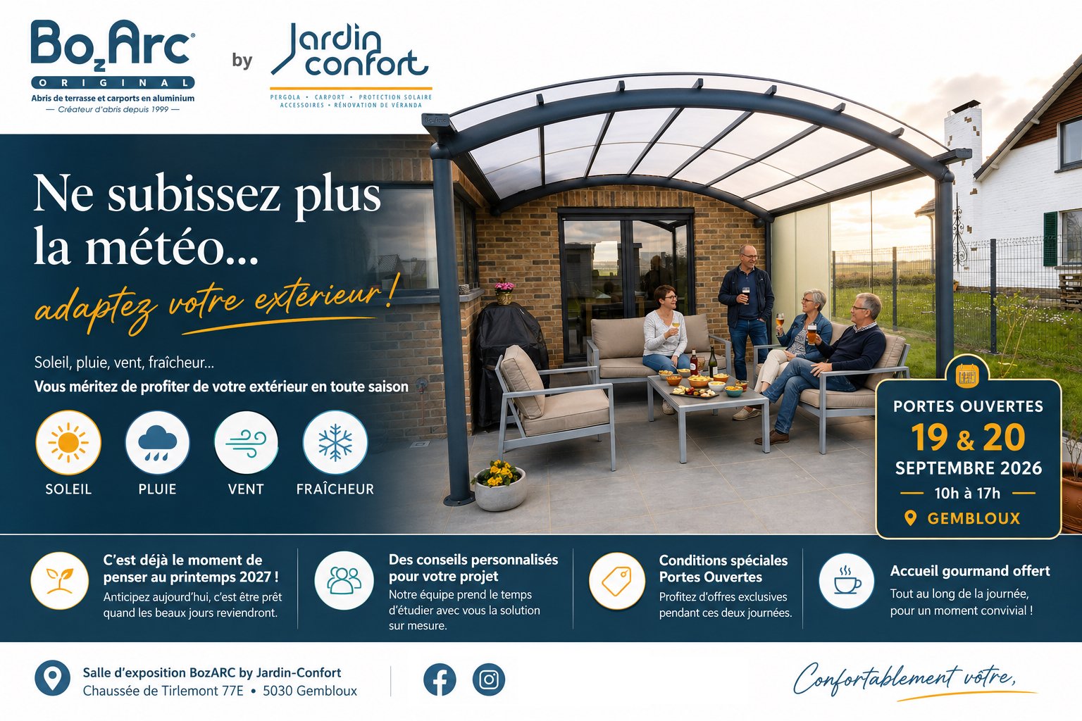 Portes ouvertes BOzARC chez Jardin-Confort — 19 & 20 septembre 2026